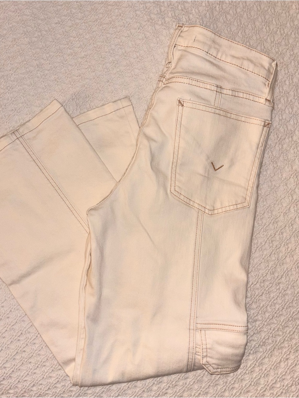 Hudson Rosie Ecru 26 cargo pocket jeans